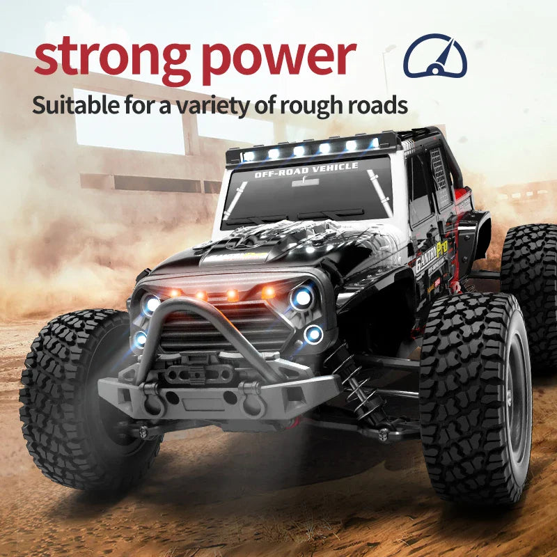 16103PRO 2.4GHz RC Car 70KM/H: Brushless 1:16 4WD Off-Road Vehicle with LED